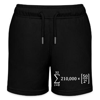Bitcoin Freedom BTC Krypto Bitcoin Halbing-Formel - Kinder Organic Joggingshorts Mini Bolter von Stanley/Stella - Schwarz - Vorne