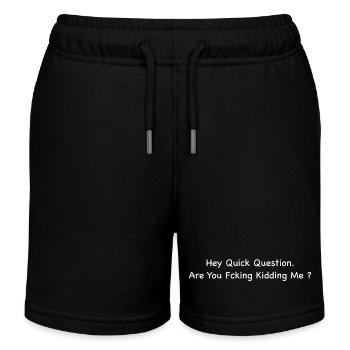 funny and sarcastique design - Short de jogging enfant bio Stanley/Stella - noir - Devant