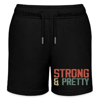 Strong And Pretty Funny Strongman Gym Workout - Short de jogging enfant bio Stanley/Stella - noir - Devant