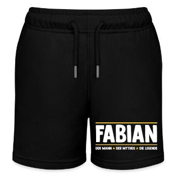 Fabian - Kinder Organic Joggingshorts Mini Bolter von Stanley/Stella - Schwarz - Vorne
