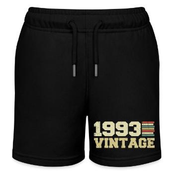 1993 Birthday Gift 1993 Vintage 1993 Gift - Kids Organic Sweat Shorts by Stanley/Stella - black - Front