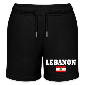 Libanon - Kinder Organic Joggingshorts Mini Bolter von Stanley/Stella - Schwarz - Vorne