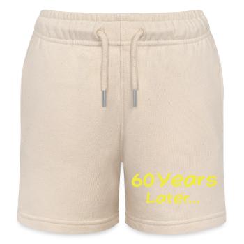 60 Years Later Funny Birthday Gifts, 60th Birthday - Kids Organic Sweat Shorts by Stanley/Stella - soft Ecru - Front
