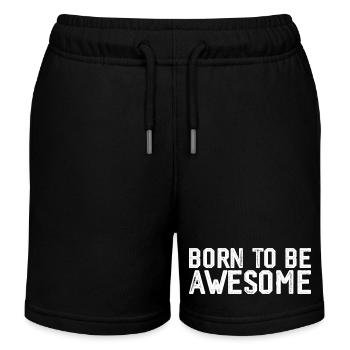 Geboren, um großartig zu sein - Kinder Organic Joggingshorts Mini Bolter von Stanley/Stella - Schwarz - Vorne