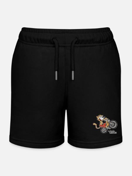 Wild Ride Tiger - Kinder Organic Joggingshorts Mini Bolter von Stanley/Stella - Schwarz