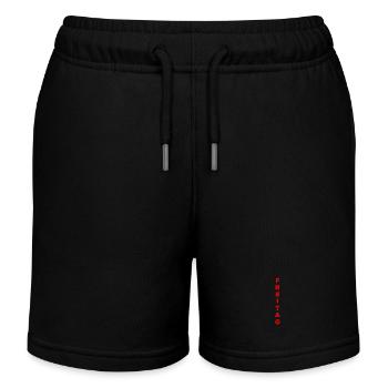 Friday - red - Kids Organic Sweat Shorts by Stanley/Stella - black - Front