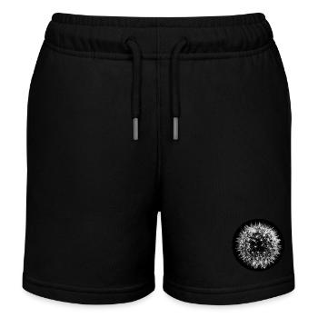 Dandelion ball dandelion black white round circle - Kids Organic Sweat Shorts by Stanley/Stella - black - Front