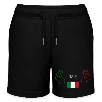 italien fahne italy - Kinder Organic Joggingshorts Mini Bolter von Stanley/Stella - Schwarz - Vorne