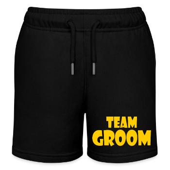 Team groom - Kids Organic Sweat Shorts by Stanley/Stella - black - Front
