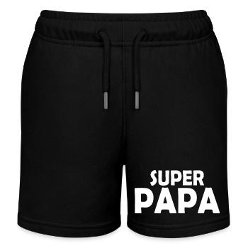 Super papa - Kinder Organic Joggingshorts Mini Bolter von Stanley/Stella - Schwarz - Vorne