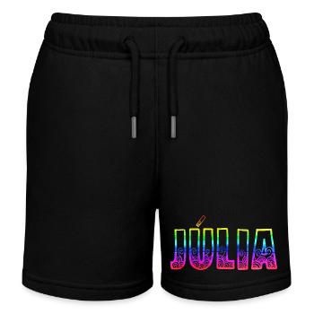 julia rs regenbogen - Kinder Organic Joggingshorts Mini Bolter von Stanley/Stella - Schwarz - Vorne