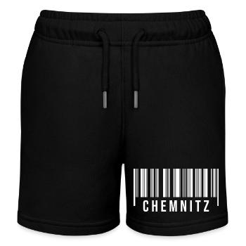 Erzgebirge Strichcode Chemnitz - Kinder Organic Joggingshorts Mini Bolter von Stanley/Stella - Schwarz - Vorne