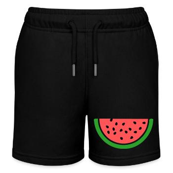 Wassermelone melone - Kinder Organic Joggingshorts Mini Bolter von Stanley/Stella - Schwarz - Vorne