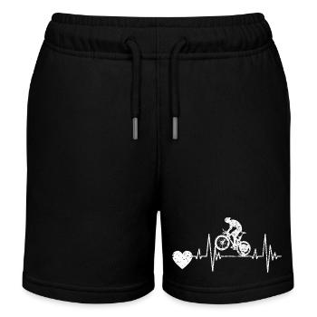 Fahrrad Radfahrer Fahrradfahrer Radeln Radfahren - Kinder Organic Joggingshorts Mini Bolter von Stanley/Stella - Schwarz - Vorne