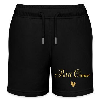 Petit coeur - Short de jogging enfant bio Stanley/Stella - noir - Devant