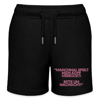 Sometimes My Head Goes Crazy 2 - Kids Organic Sweat Shorts by Stanley/Stella - black - Front