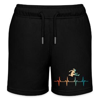 Herzschlag-Sprung - Kinder Organic Joggingshorts Mini Bolter von Stanley/Stella - Schwarz - Vorne