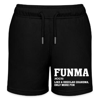 Funma und Funpa Shirts wie eine normale Oma - Kinder Organic Joggingshorts Mini Bolter von Stanley/Stella - Schwarz - Vorne