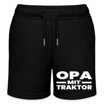 Traktor - Kinder Organic Joggingshorts Mini Bolter von Stanley/Stella - Schwarz - Vorne