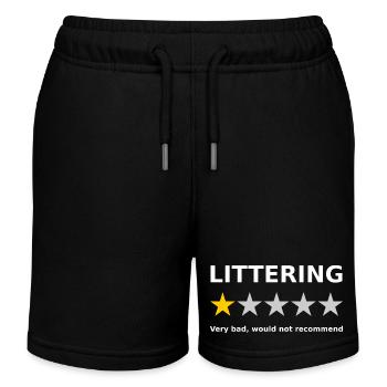 Gegen Anti Umweltverschmutzung 1 Stern Bewertung - Kinder Organic Joggingshorts Mini Bolter von Stanley/Stella - Schwarz - Vorne