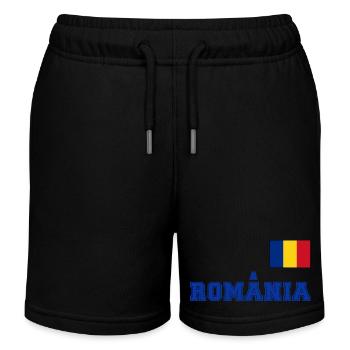 Look maillot de la Roumanie – România avec drapeau - Short de jogging enfant bio Stanley/Stella - noir - Devant