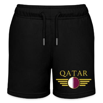 Ich liebe Katar, Eleganz Stil Design T-Shirt - Kinder Organic Joggingshorts Mini Bolter von Stanley/Stella - Schwarz - Vorne