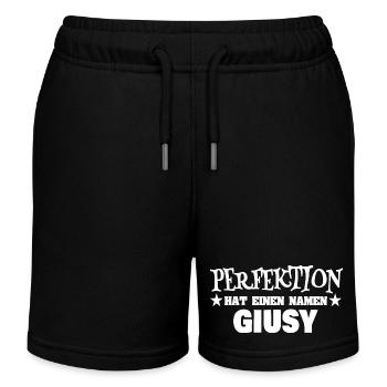 Frauenname Giusy - Kinder Organic Joggingshorts Mini Bolter von Stanley/Stella - Schwarz - Vorne