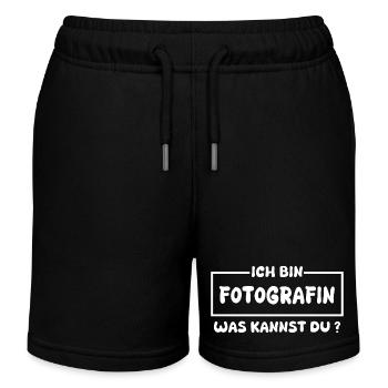 Photographer - Kids Organic Sweat Shorts by Stanley/Stella - black - Front