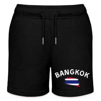 Bangkok Thaïlande drapeau T-Shirt design incurvé - Short de jogging enfant bio Stanley/Stella - noir - Devant