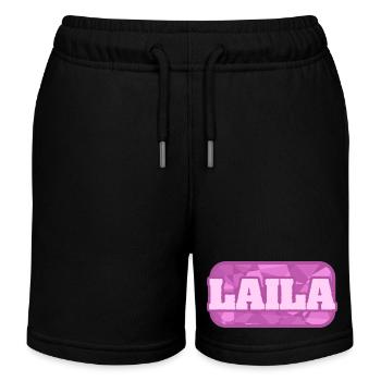 Gesundheit Laila - Kinder Organic Joggingshorts Mini Bolter von Stanley/Stella - Schwarz - Vorne