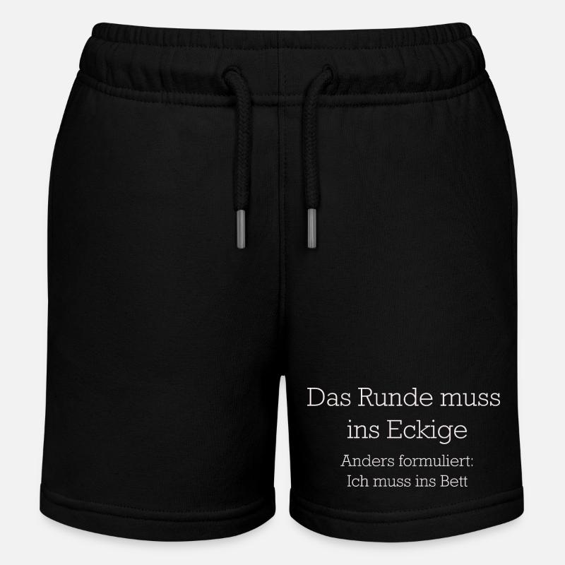 Das Runde Muss Ins Eckige - Kinder Organic Joggingshorts Mini Bolter von Stanley/Stella - Schwarz