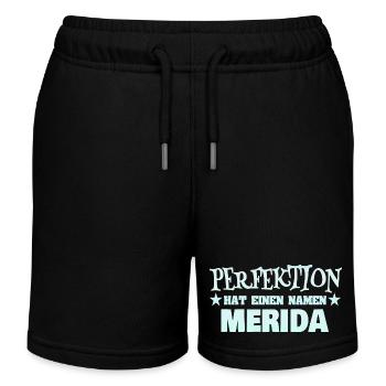 Me als Frauenname - Kinder Organic Joggingshorts Mini Bolter von Stanley/Stella - Schwarz - Vorne