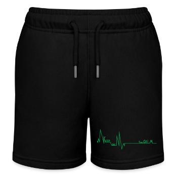 Krankenpflege-Herzschlag-T-Shirt - Kinder Organic Joggingshorts Mini Bolter von Stanley/Stella - Schwarz - Vorne