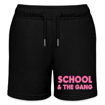 School & the Gang - Chemise Girlie pour écoliers - Short de jogging enfant bio Stanley/Stella - noir - Devant
