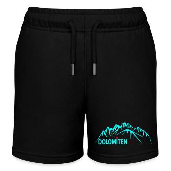Illustration du panorama des montagnes des Dolomites - Short de jogging enfant bio Stanley/Stella - noir - Devant