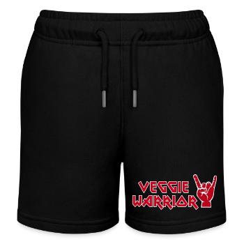 Veggie Warrior vegan métal rock à la main cool disant - Short de jogging enfant bio Stanley/Stella - noir - Devant