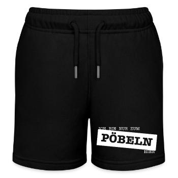 Nur zum Pöbeln - Kinder Organic Joggingshorts Mini Bolter von Stanley/Stella - Schwarz - Vorne