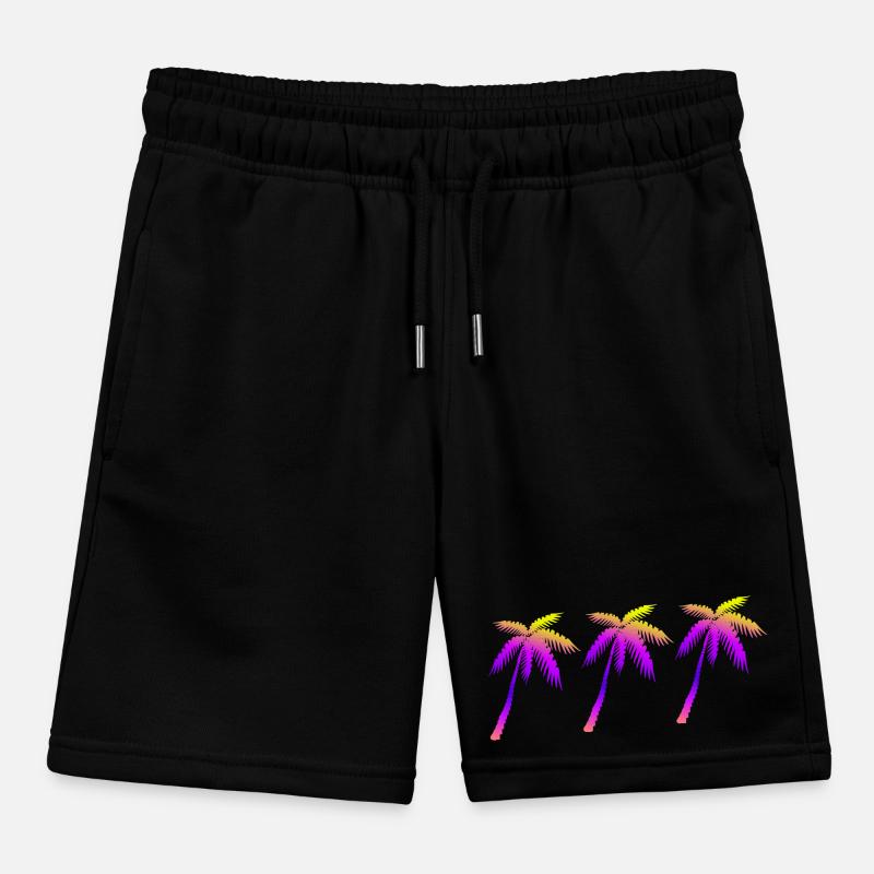 Palm trees Kids Organic Sweat Shorts by Stanley/Stella