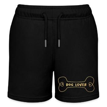 Dog Lover Hundefreund Gold Knochen Hunde Fan Tier - Kinder Organic Joggingshorts Mini Bolter von Stanley/Stella - Schwarz - Vorne