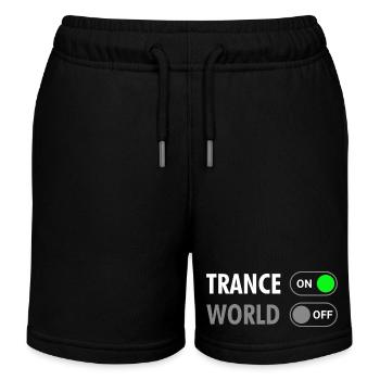 Trance On World Off - Rave Style - Kids Organic Sweat Shorts by Stanley/Stella - black - Front