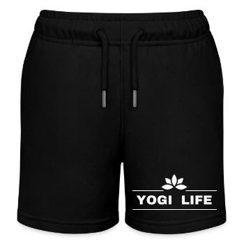 Yogi-Leben - Kinder Organic Joggingshorts Mini Bolter von Stanley/Stella - Schwarz - Vorne