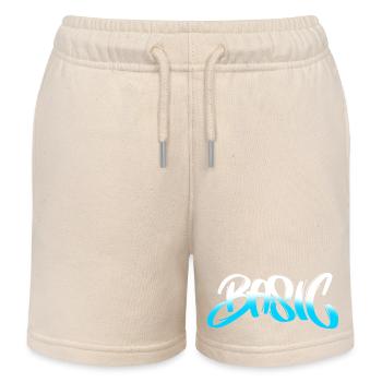 BASIC Graffiti Gradient - Kinder Organic Joggingshorts Mini Bolter von Stanley/Stella - Natur - Vorne