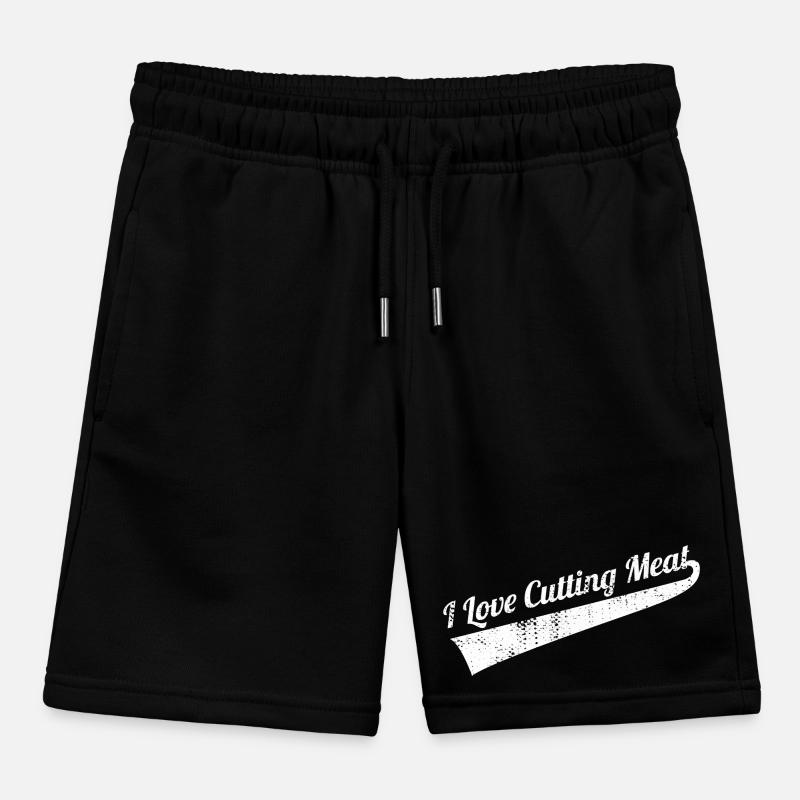 Cutting meat Kids Organic Sweat Shorts by Stanley/Stella