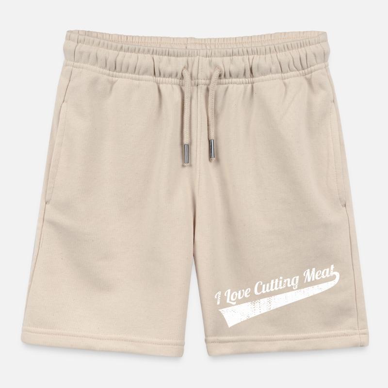 Cutting meat Kids Organic Sweat Shorts by Stanley/Stella