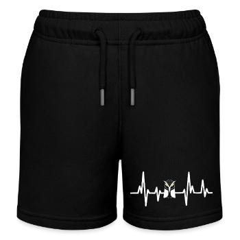 Battement de cœur des hiboux - Short de jogging enfant bio Stanley/Stella - noir - Devant
