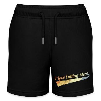 J’adore couper la viande - Short de jogging enfant bio Stanley/Stella - noir - Devant