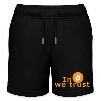 In Bitcoin we trust - Crypto Nerds Investor Exchange - Kids Organic Sweat Shorts by Stanley/Stella - black - Front