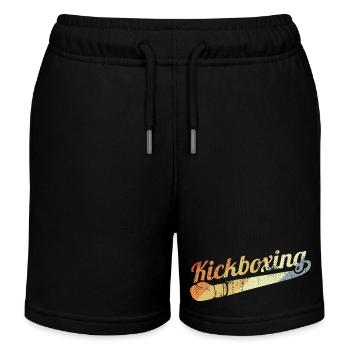 Vintage Kickboxing - Kids Organic Sweat Shorts by Stanley/Stella - black - Front
