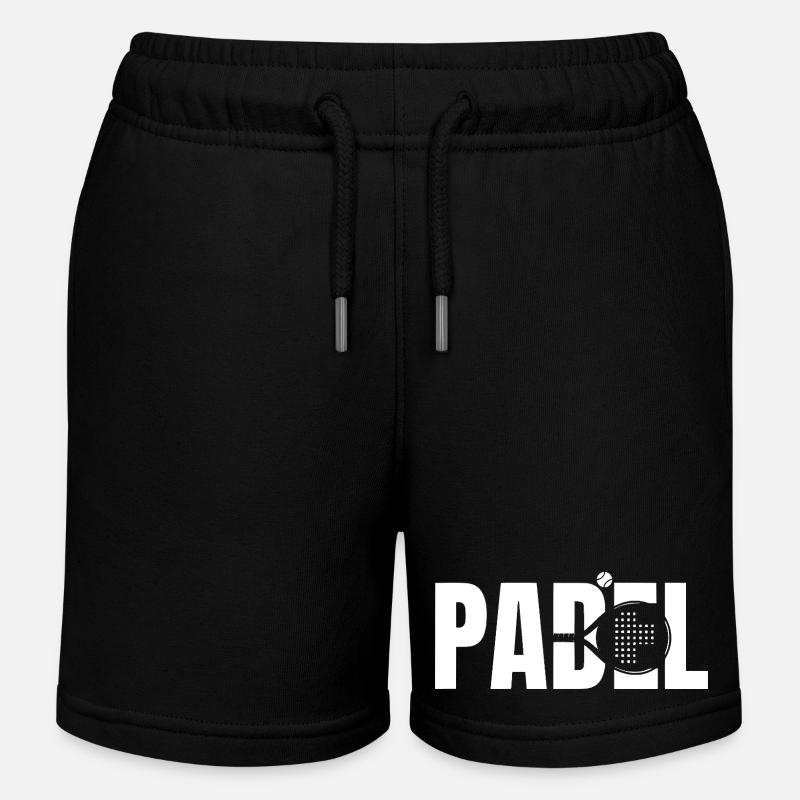 Padel - Short de jogging enfant bio Stanley/Stella - noir