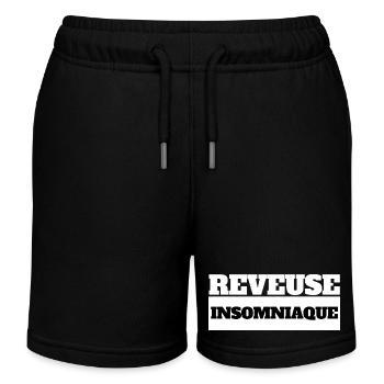 Schlafloser Träumer - Schwarzer Humor - Kinder Organic Joggingshorts Mini Bolter von Stanley/Stella - Schwarz - Vorne